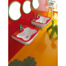 Подвесная мини-раковина LAUFEN FLORAKIDS 45x41 красная 8.1503.1.062.104.1